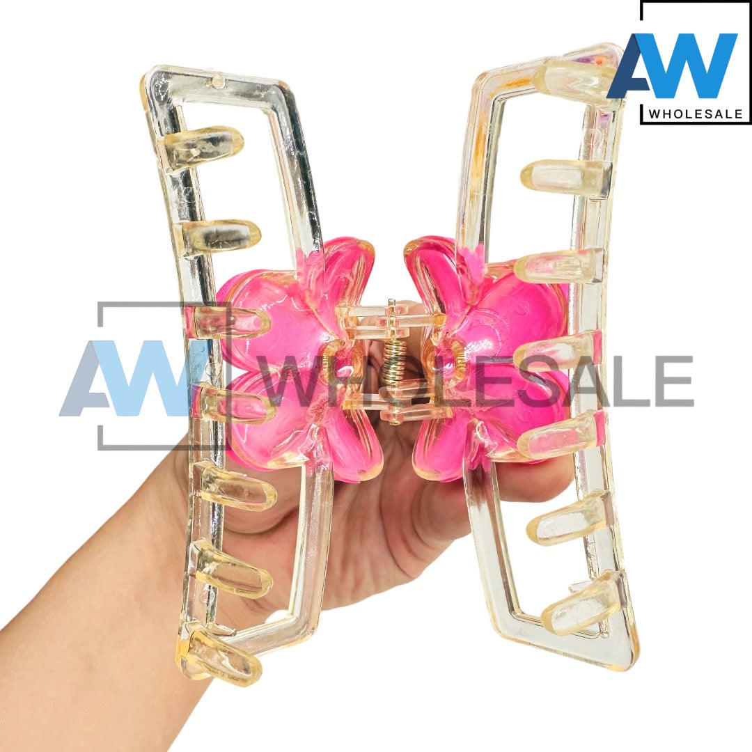 AB-1006 (12 pcs) Transparent 12 cm Hair Clamps