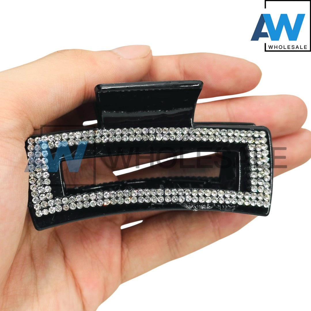 AB-1032 (12 pcs) Diamond 8 cm Hair Clamps