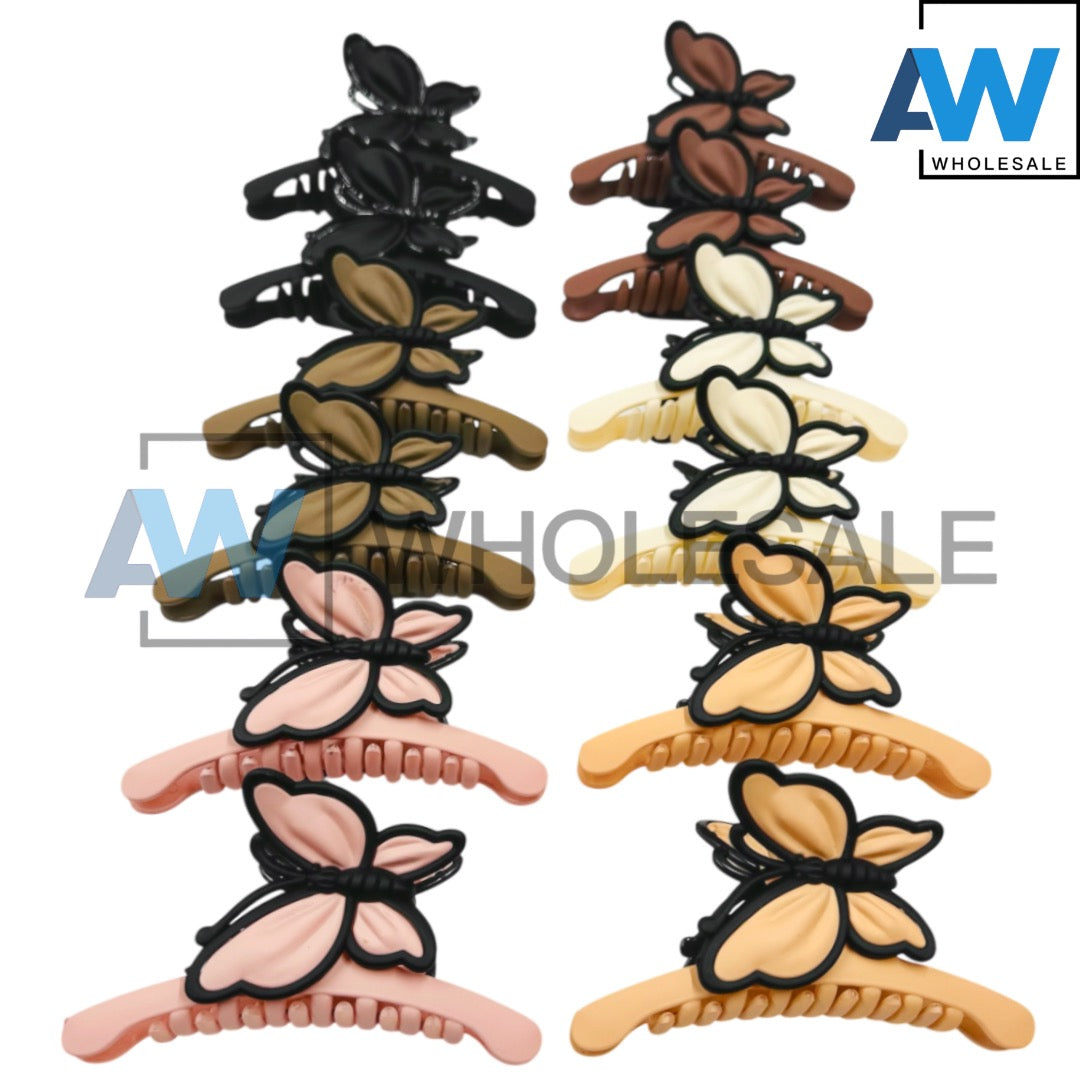 AB-1114 (12 pcs) Matte 11 cm Hair Clamps