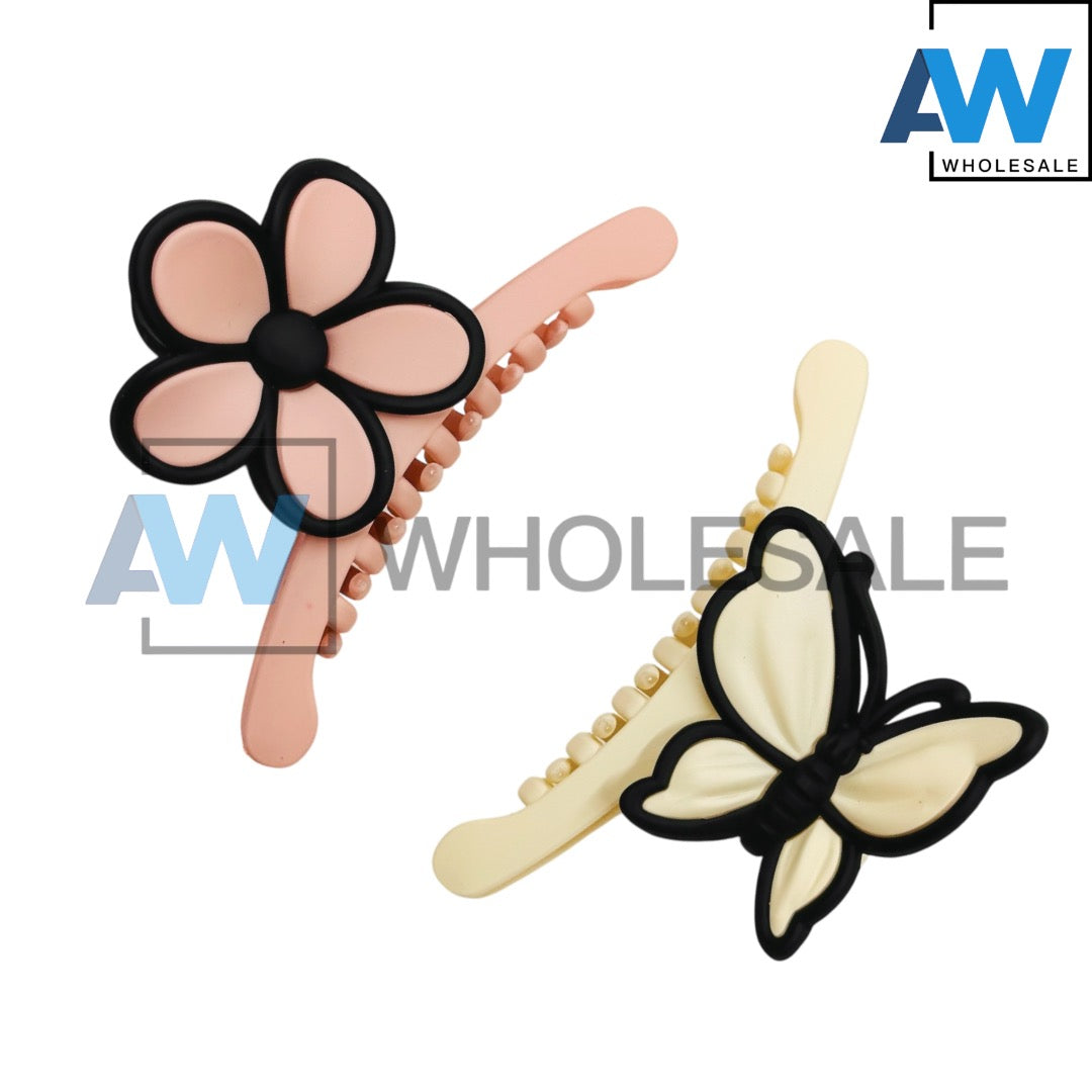 AB-1114 (12 pcs) Matte 11 cm Hair Clamps