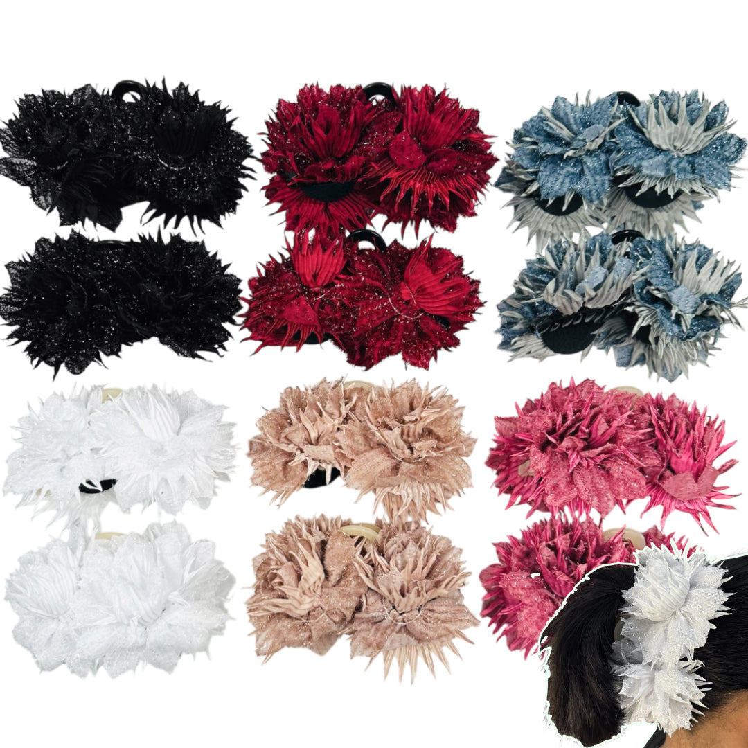 AB-1175 (12 pcs) Fabric 13 cm Hair Clamps