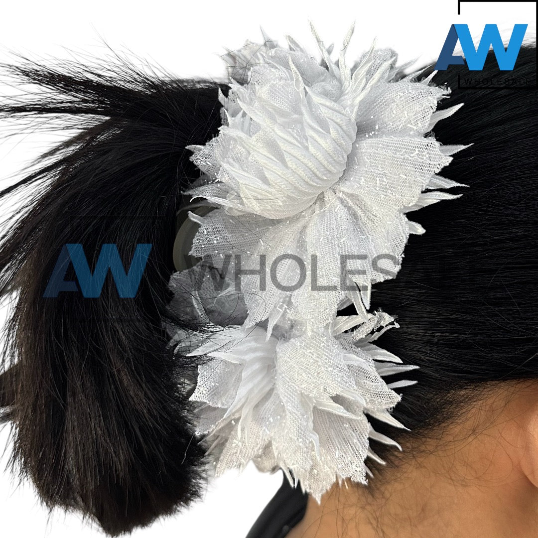 AB-1175 (12 pcs) Fabric 13 cm Hair Clamps