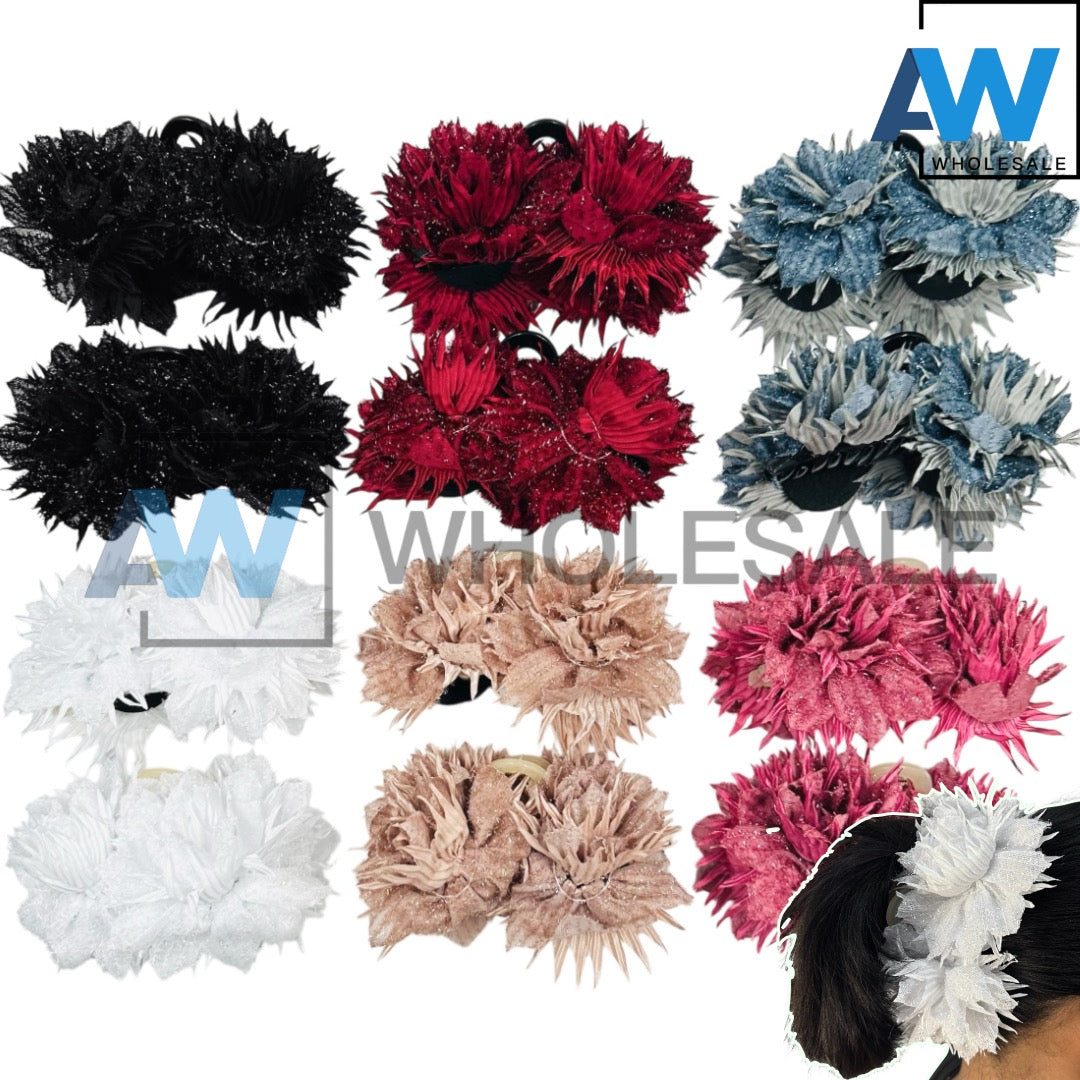 AB-1175 (12 pcs) Fabric 13 cm Hair Clamps