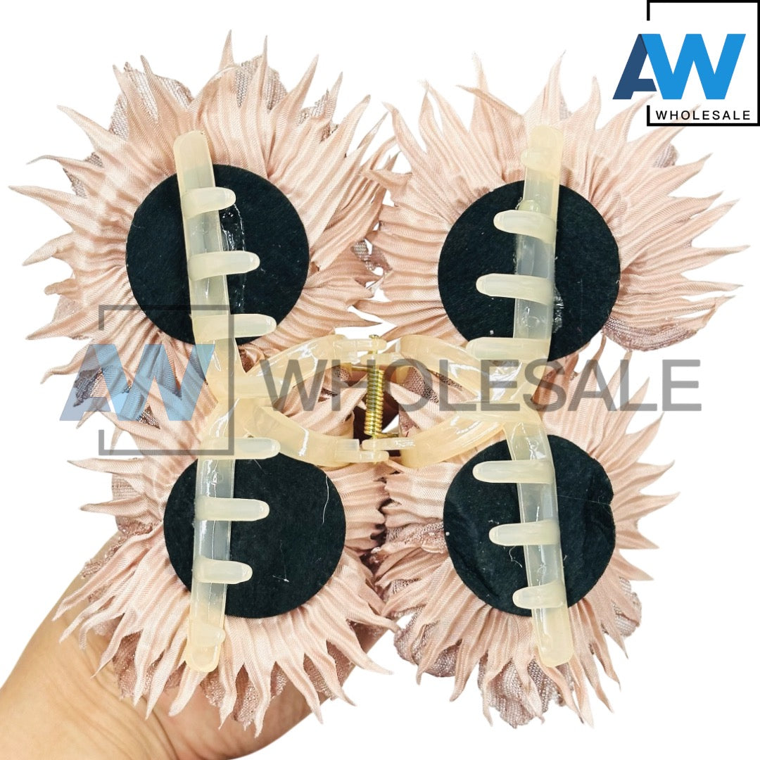 AB-1175 (12 pcs) Fabric 13 cm Hair Clamps