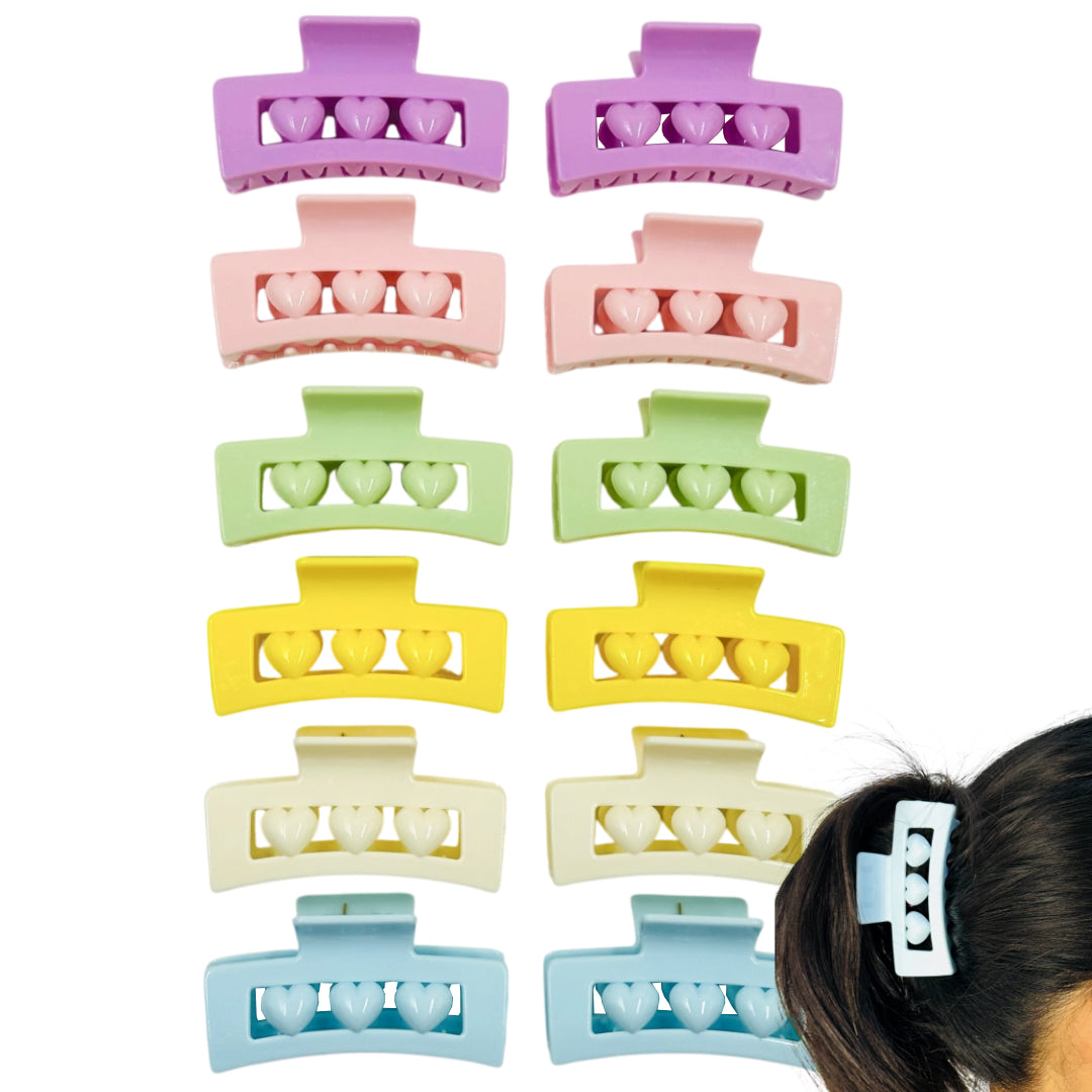 AB-1194 (12 pcs) Glossy 8.5 cm Hair Clamps