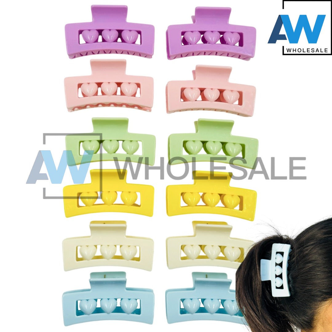 AB-1194 (12 pcs) Glossy 8.5 cm Hair Clamps