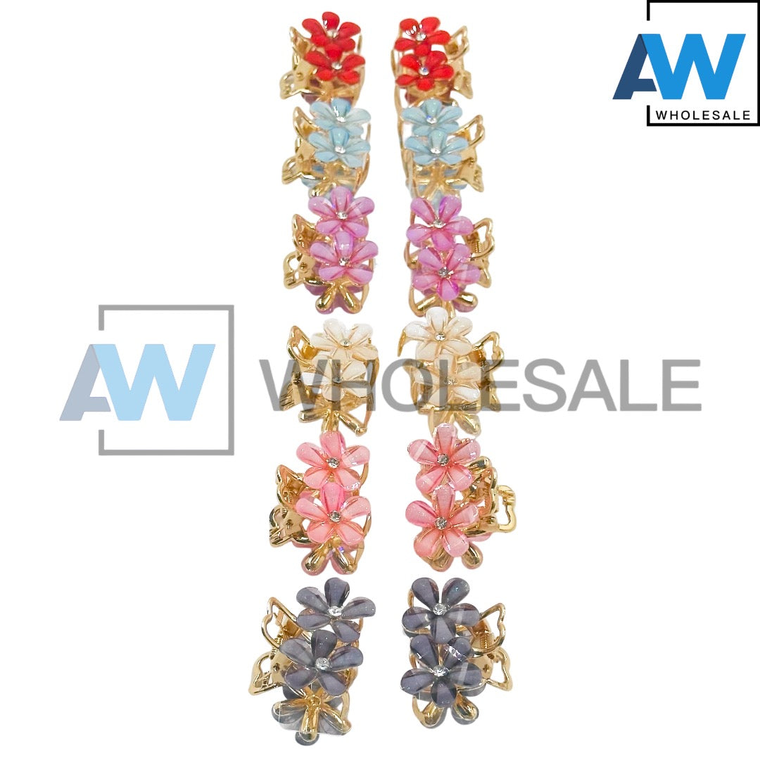 AB-1195 (12 pcs) Metal 4 cm Hair Clamps