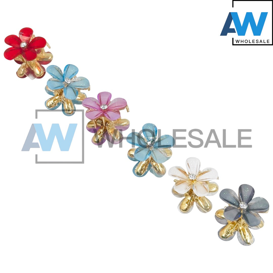 AB-1196 (12 pcs) Metal 2 cm Hair Clamps