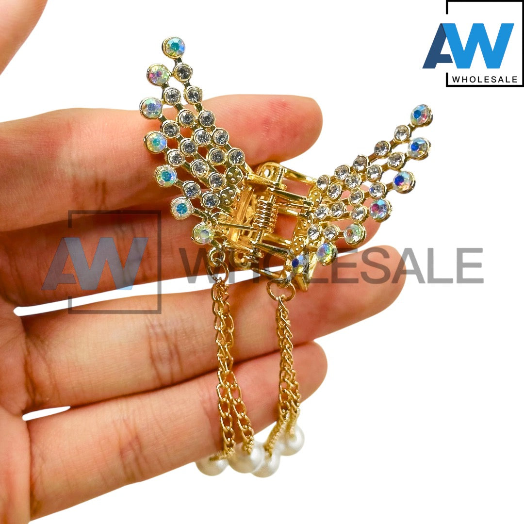 AB-1198 (12 pcs) Metal 5 cm Hair Clamps