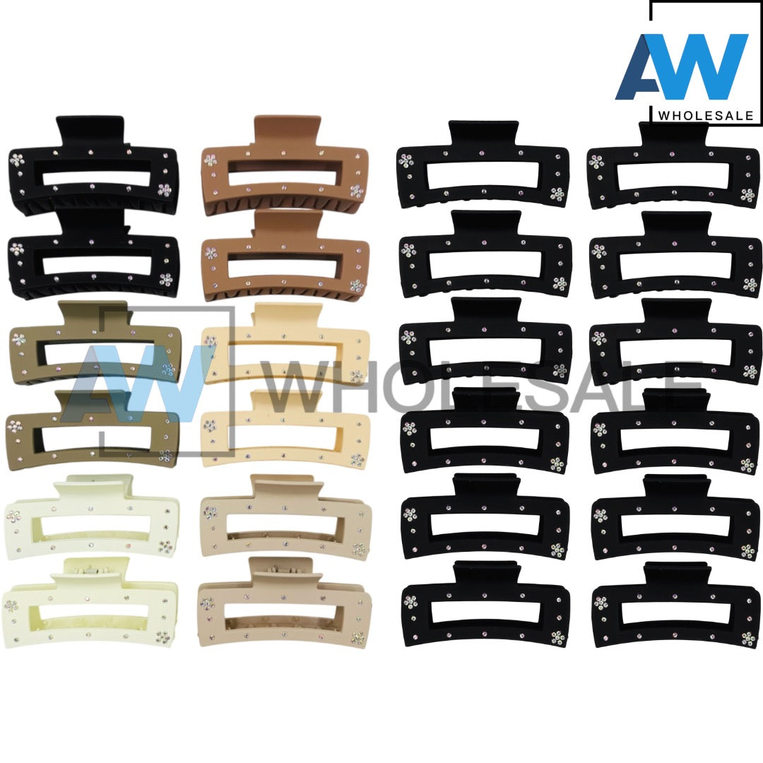 AB-1207 (12 pcs) Matte 11 cm Hair Clamps