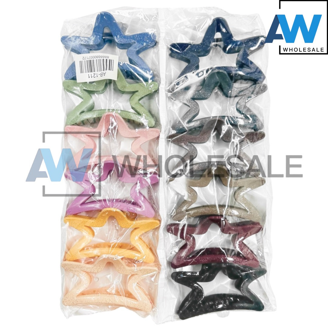 AB-1211 (12 pcs) Glossy 11 cm Hair Clamps