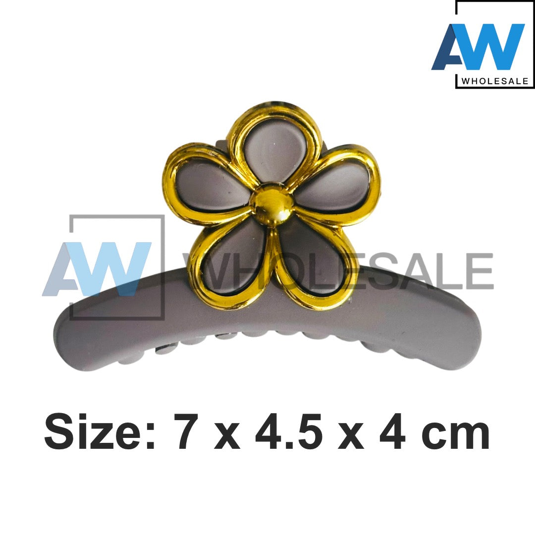 AB-1214 (12 pcs) Matte/Transparent 7 cm Hair Clamps