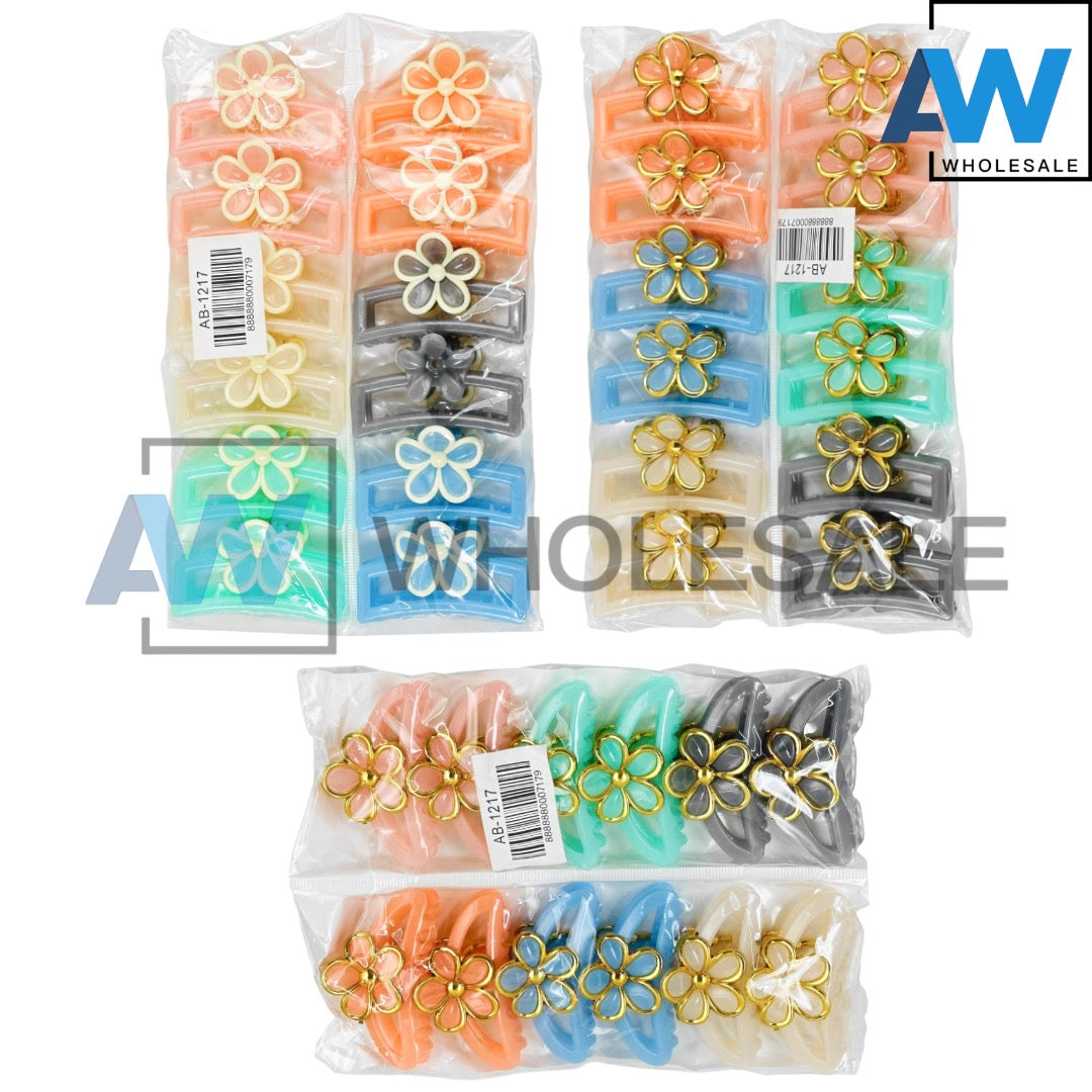 AB-1217 (12 pcs) Glossy 7 cm Hair Clamps