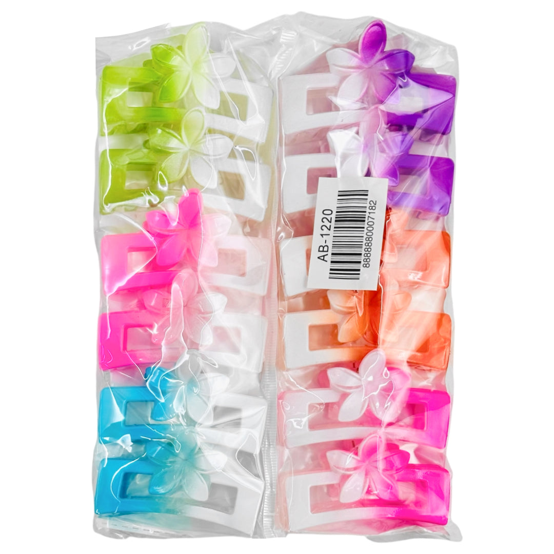 AB-1220 (12 pcs) Matte 7.5 cm Hair Clamps