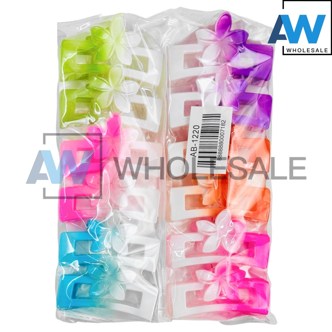 AB-1220 (12 pcs) Matte 7.5 cm Hair Clamps