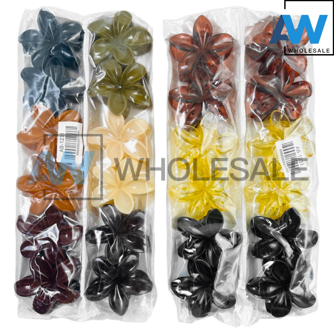 AB-1239 (12 pcs) Glossy/Transparent 8 cm Hair Clamps