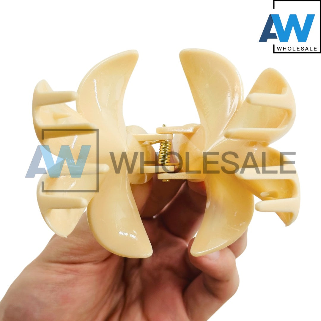 AB-1239 (12 pcs) Glossy/Transparent 8 cm Hair Clamps