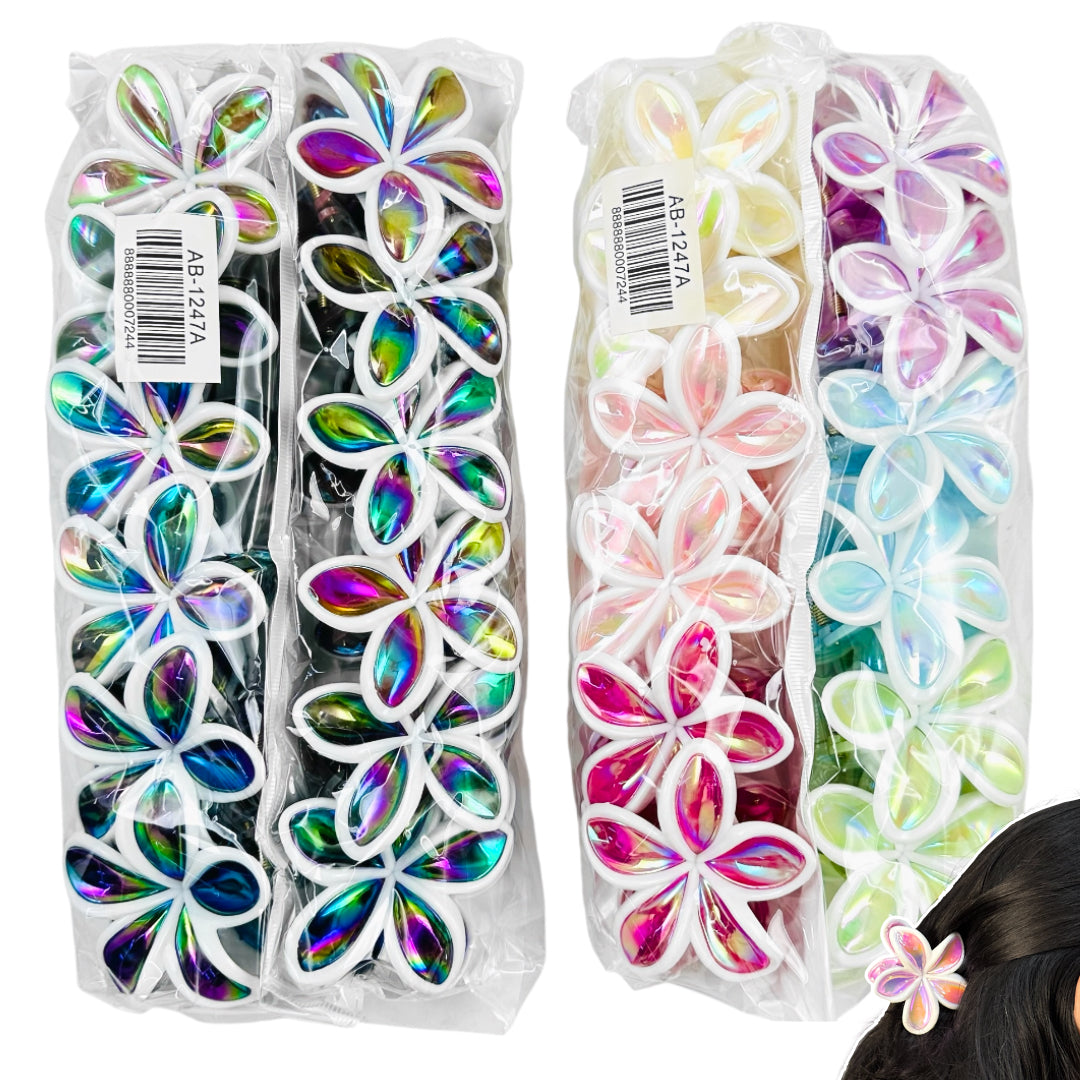 AB-1247 (12 pcs) Glossy 8 cm Hair Clamps