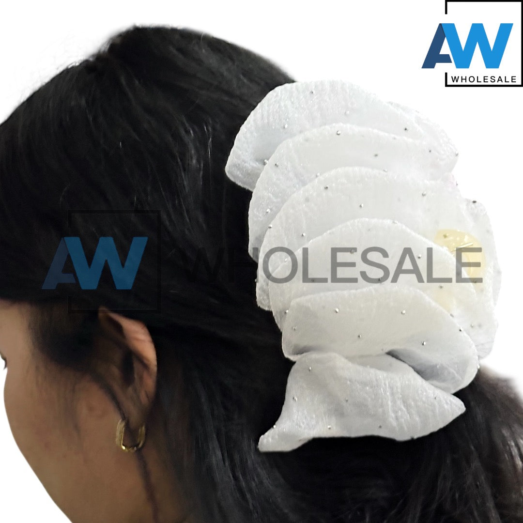 AB-1256 (12 pcs) Fabric 13 cm Hair Clamps