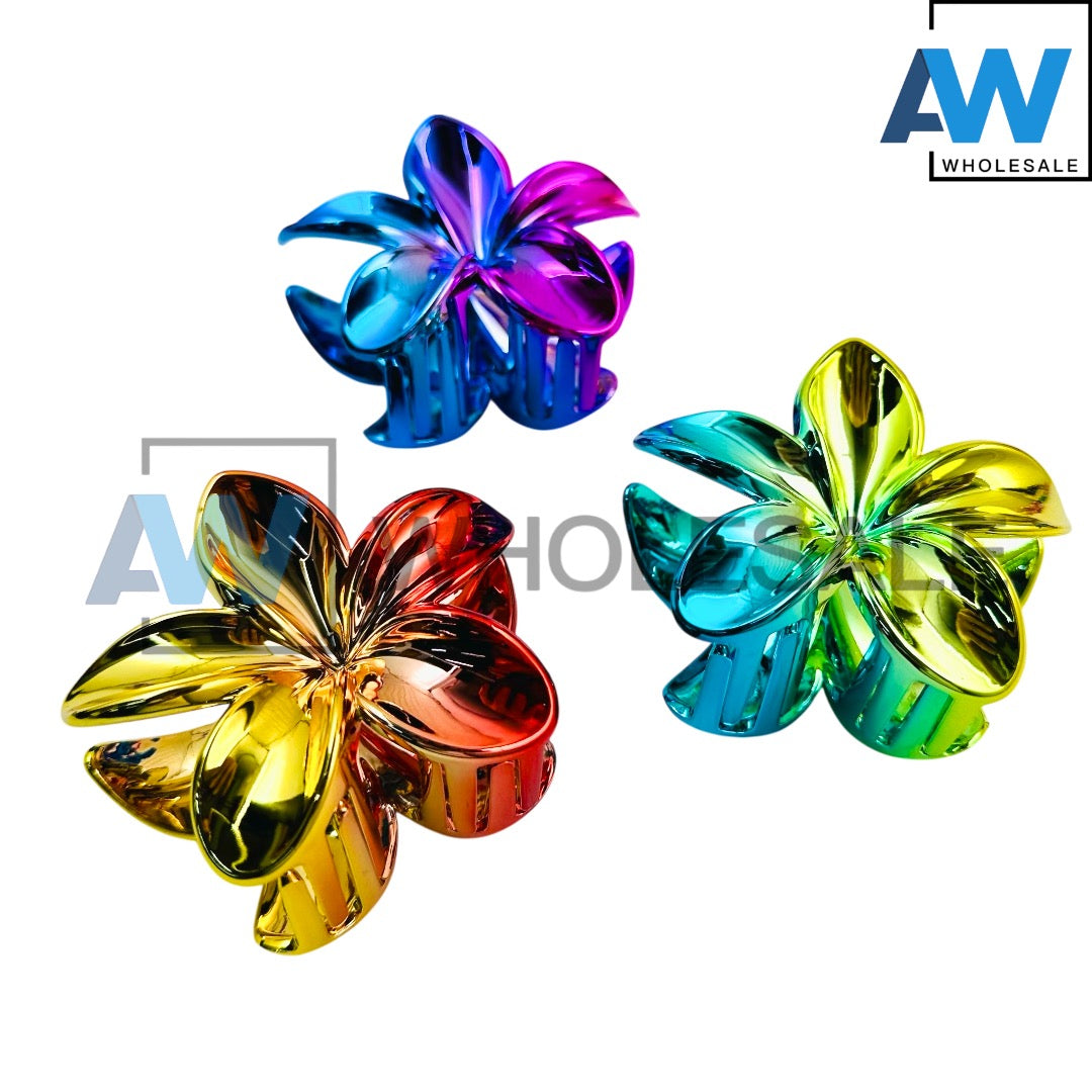 AB-1257 (12 pcs) Metallic 8 cm Hair Clamps