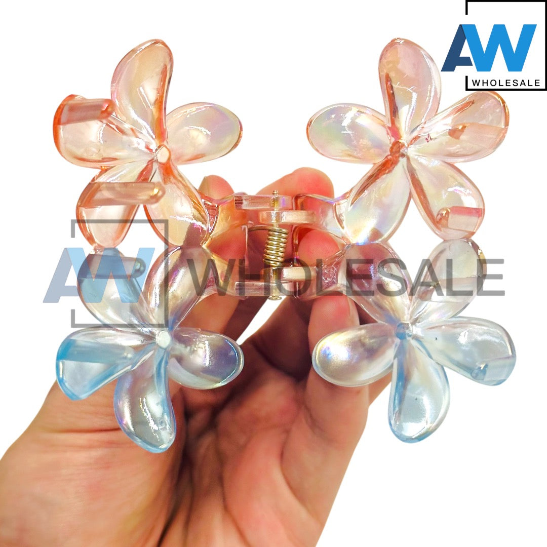 AB-1258 (12 pcs) Transparent 8 cm Hair Clamps