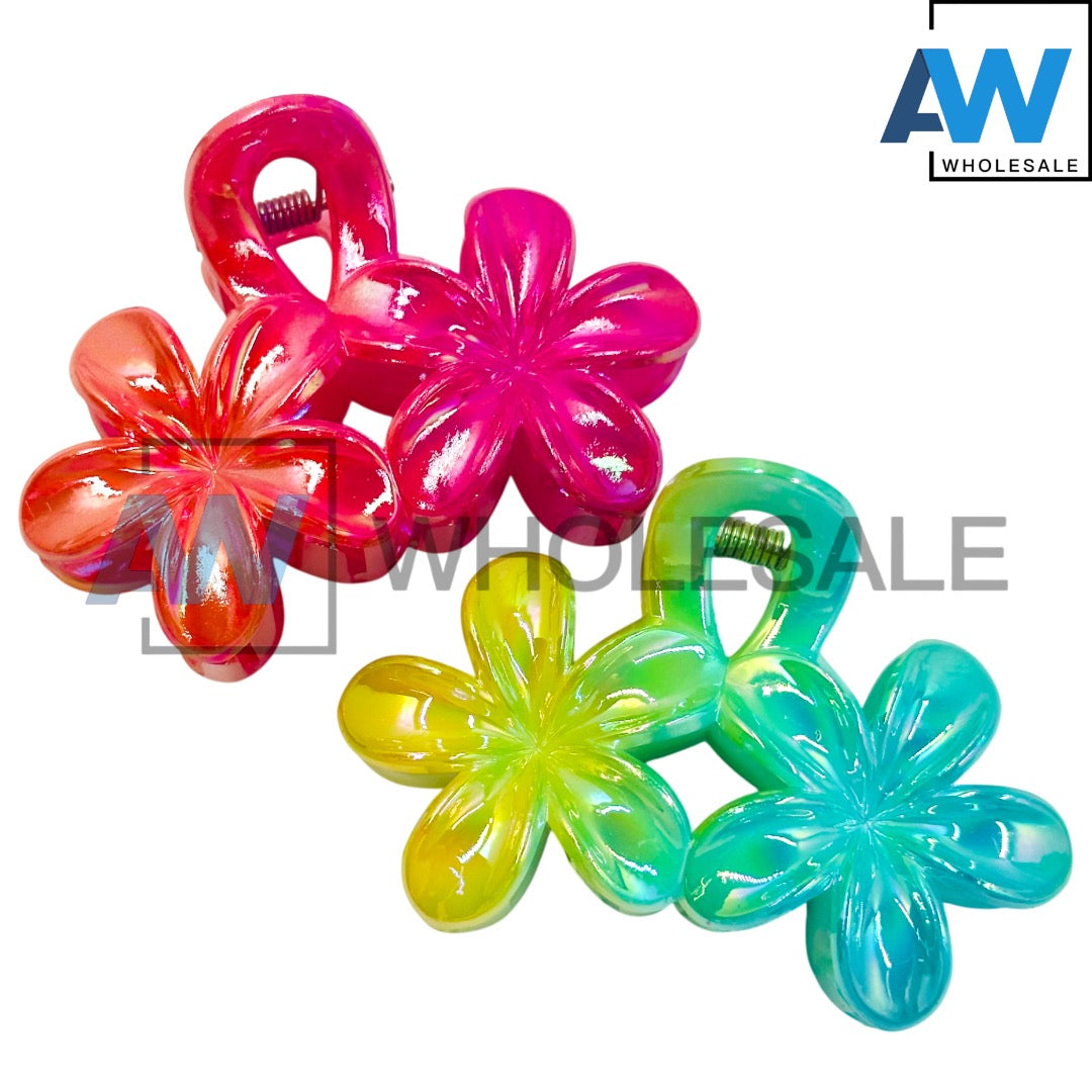 AB-1258 (12 pcs) Transparent 8 cm Hair Clamps