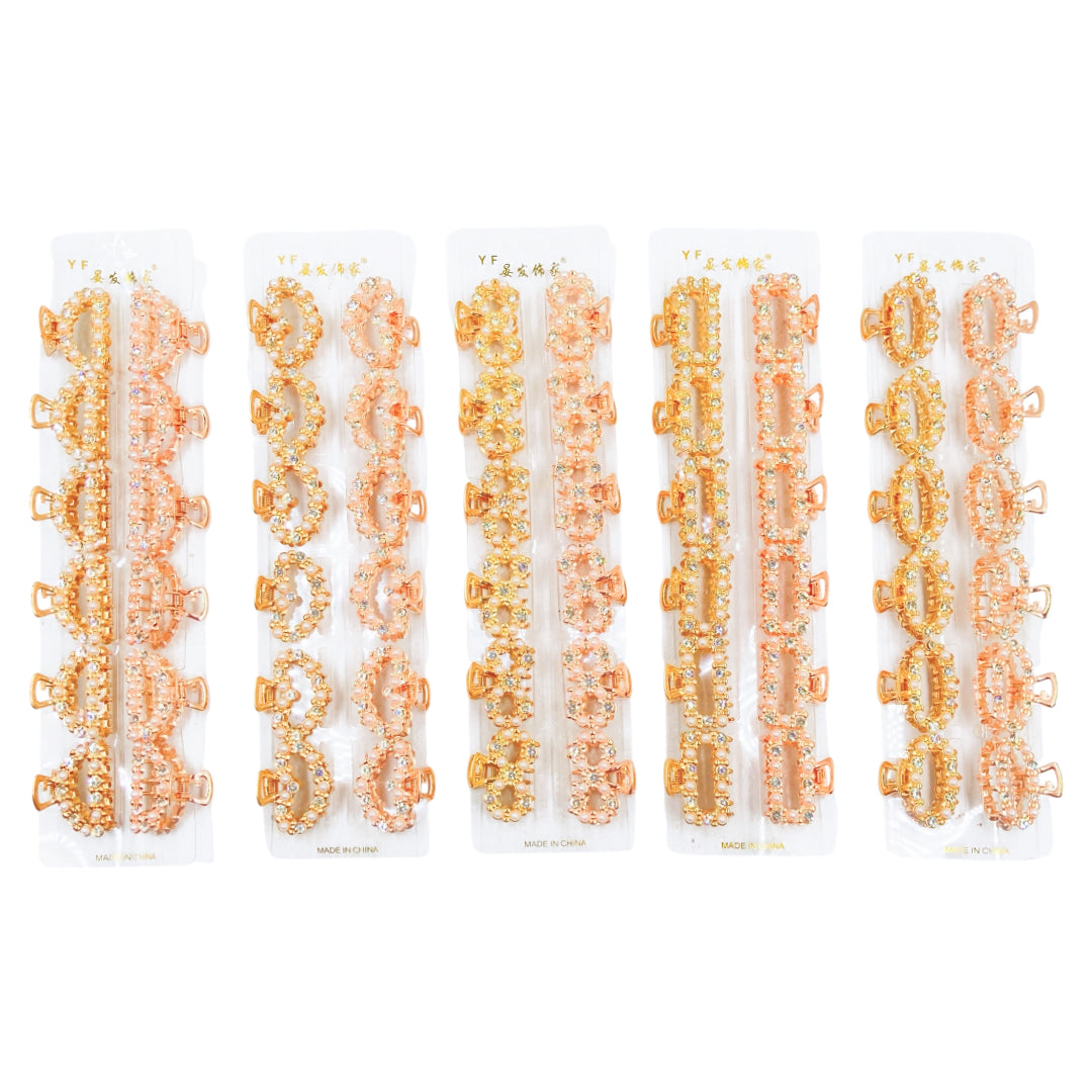AB-1306 (12 pcs) Metal Pearl 4 cm Clamp