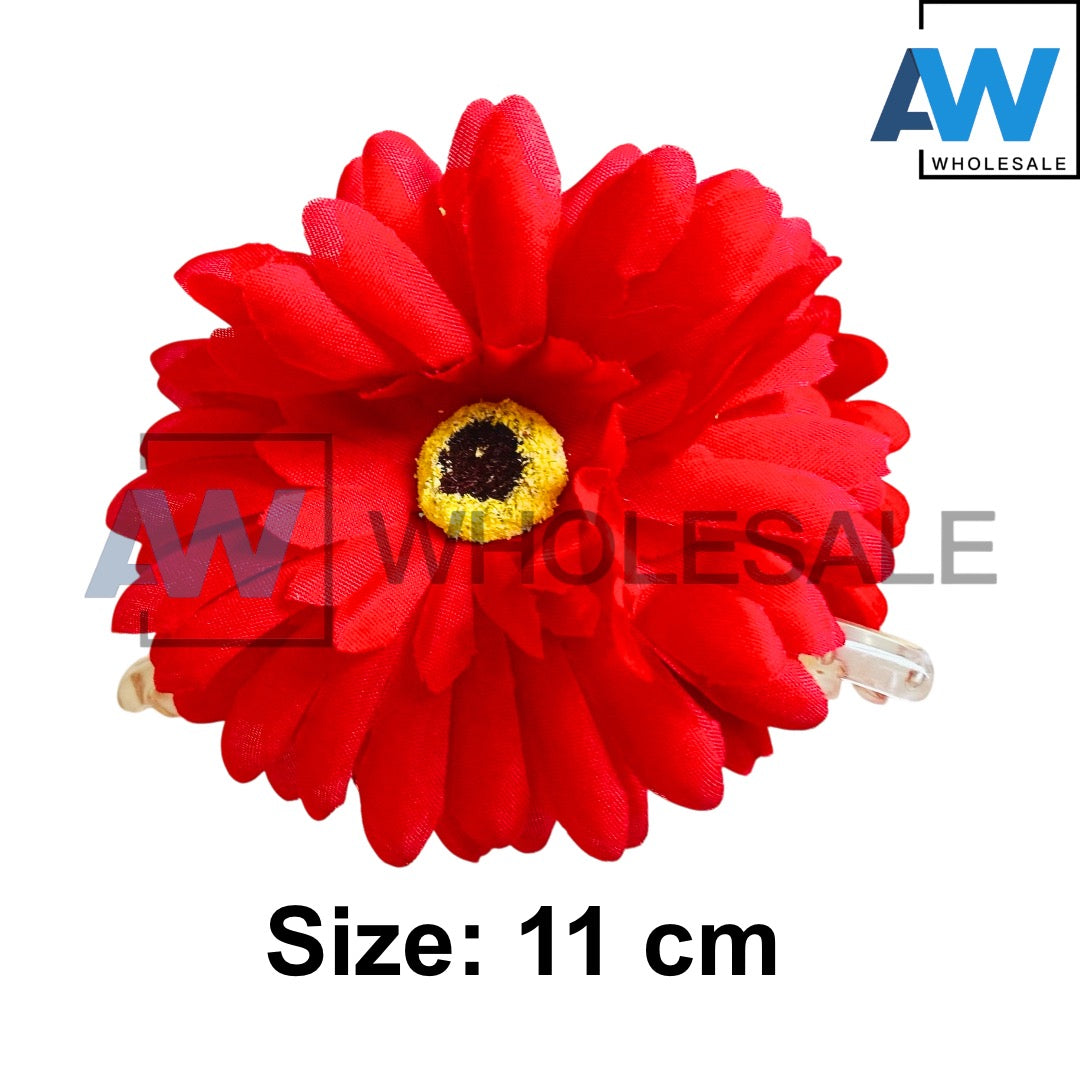 AB-1344 (12 pcs) Sunflower 11 cm Hair Clamps