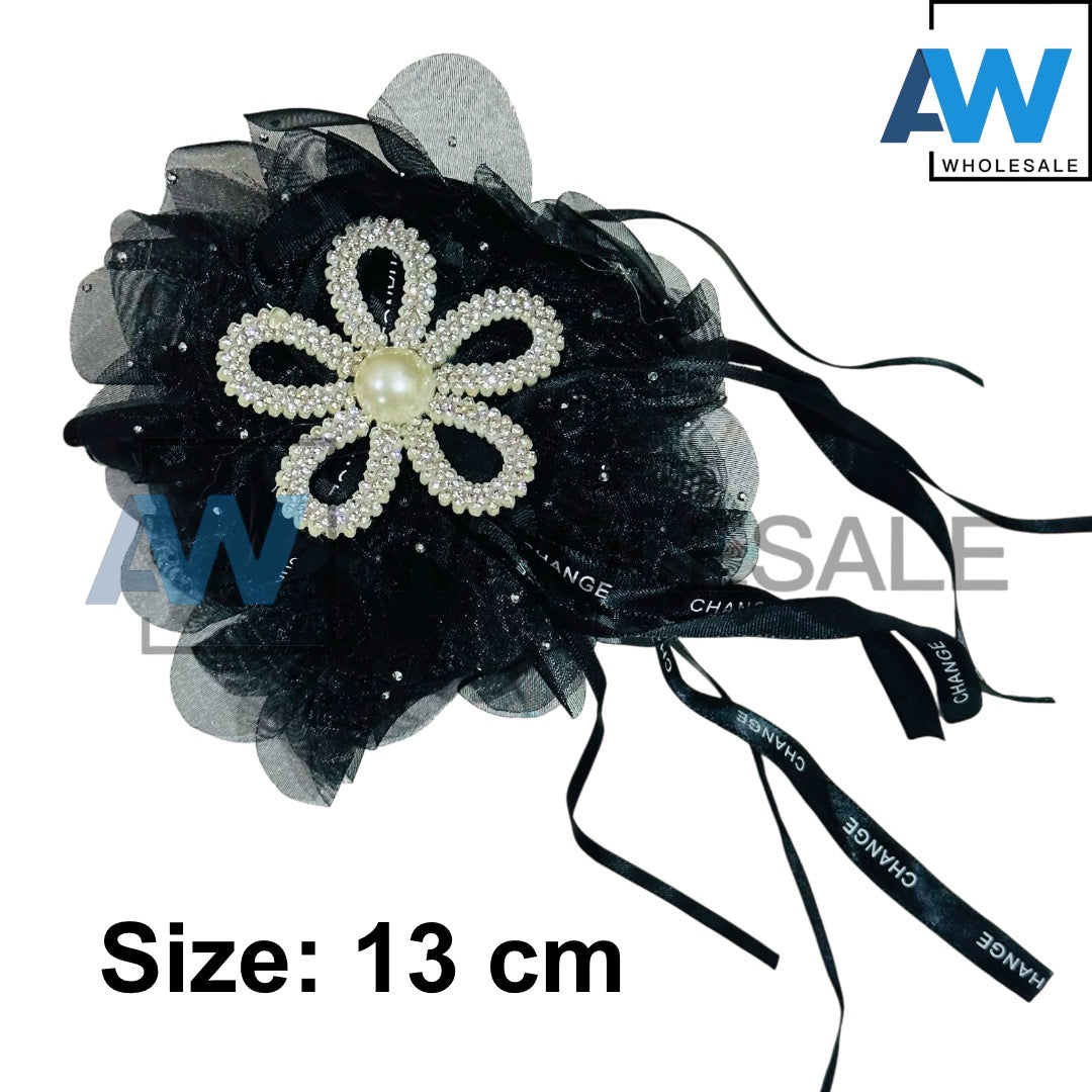 AB-1346 (12 pcs) Fabric 13 cm Hair Clamps
