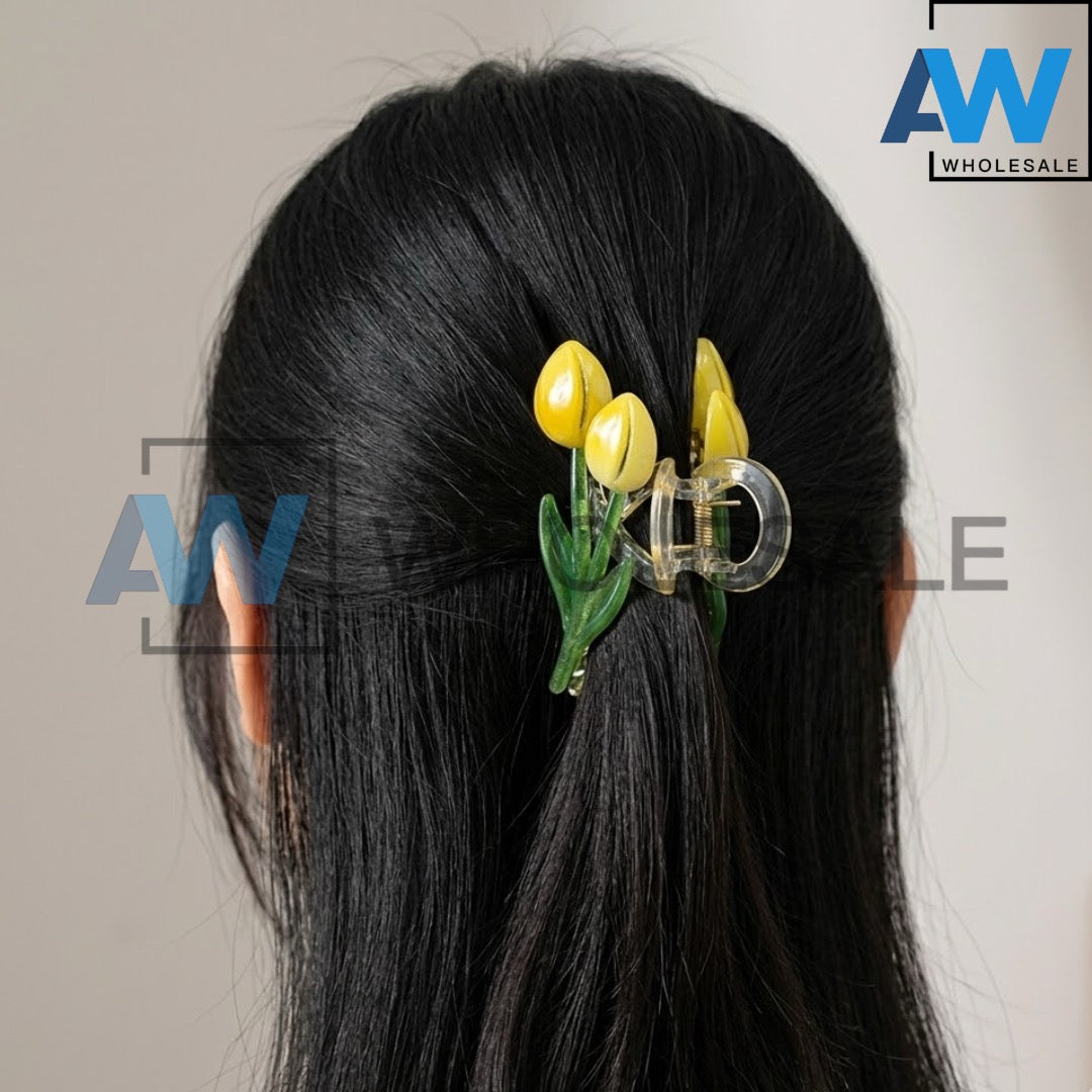 AB-1357 (12 pcs) Transparent 8 cm Hair Clamps