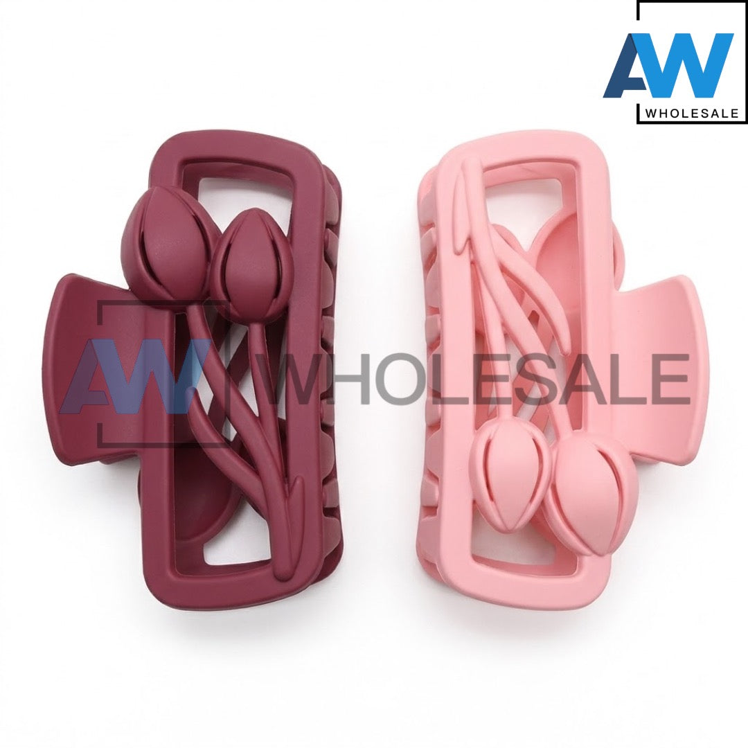 AB-1376 (12 pcs) Matte 8.5 cm Hair Clamps
