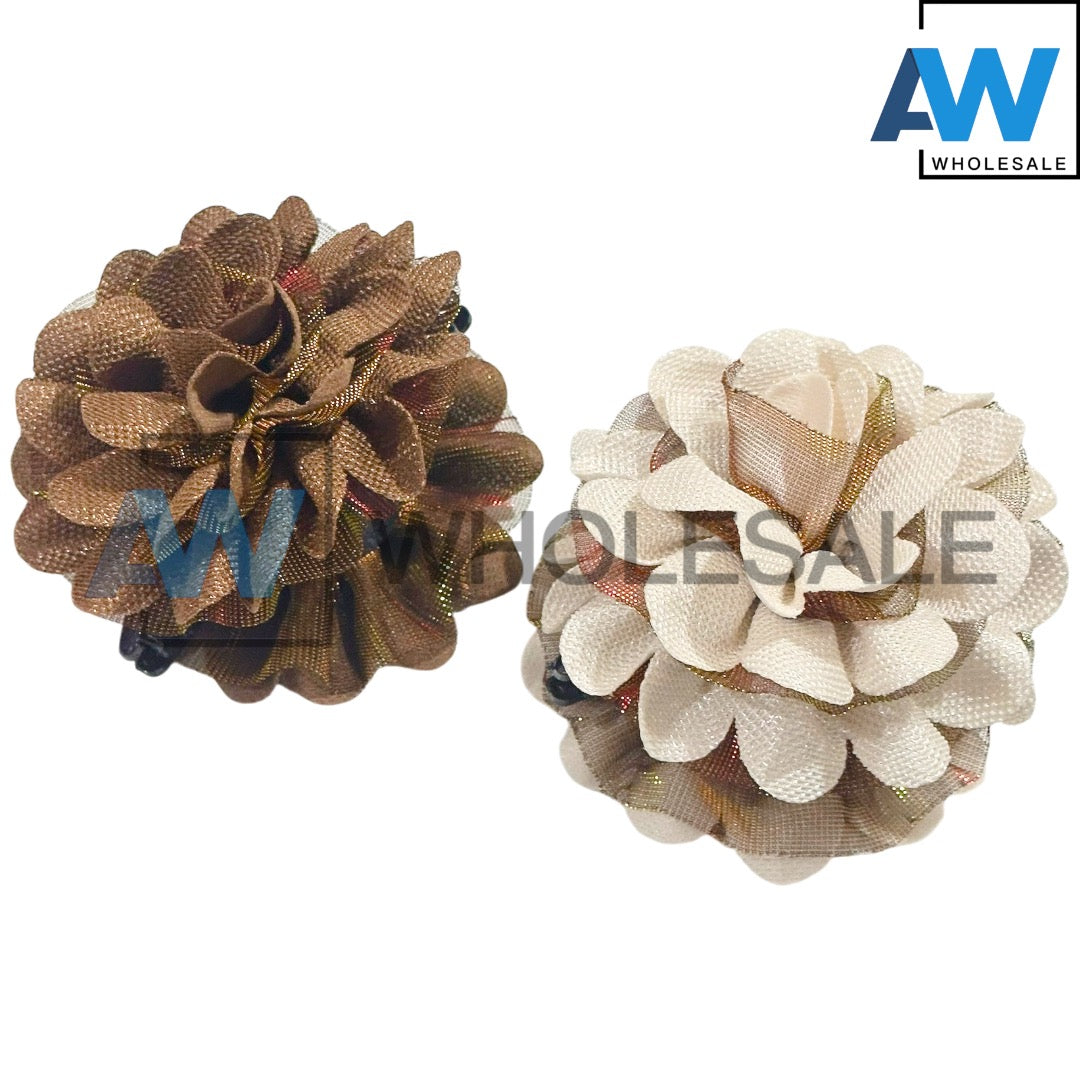 AB-1388 (12 pcs) Fabric 13 cm Hair Clamps
