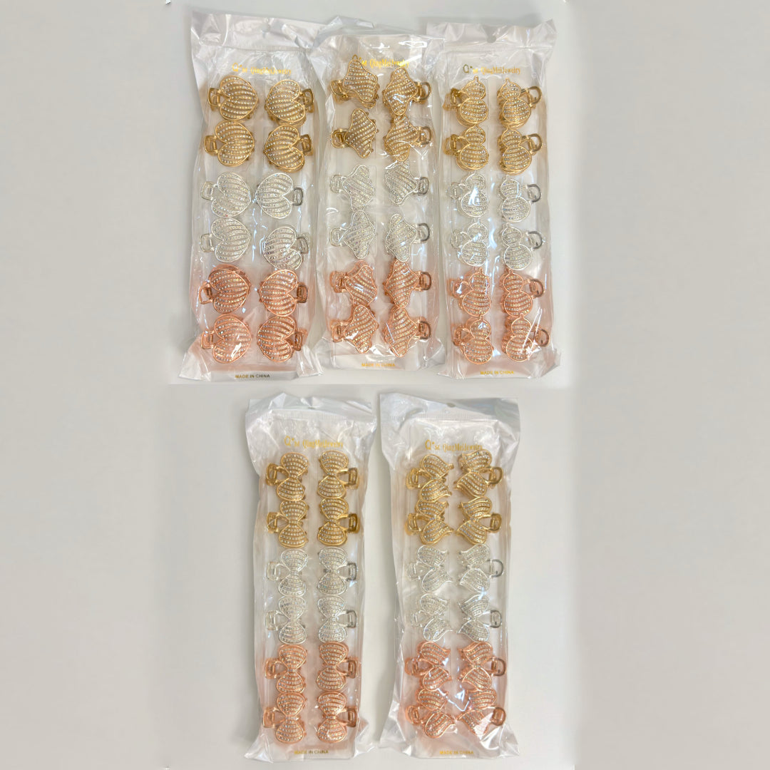 AB-1475 (12 pcs) 5cm Alloy Metal Hair Claw