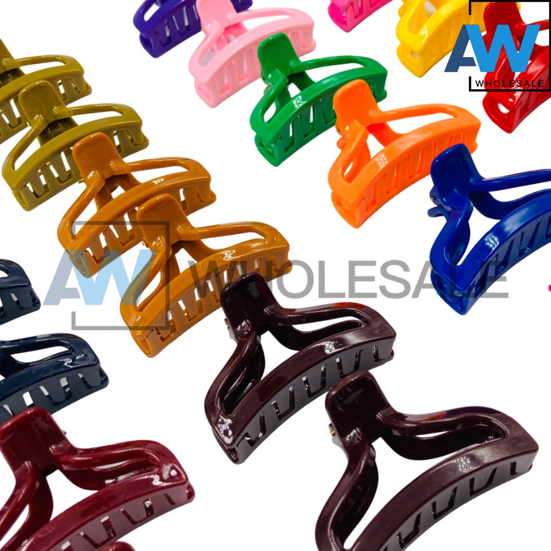 AB-284 (12 pcs) Glossy 6 cm Hair Clamps