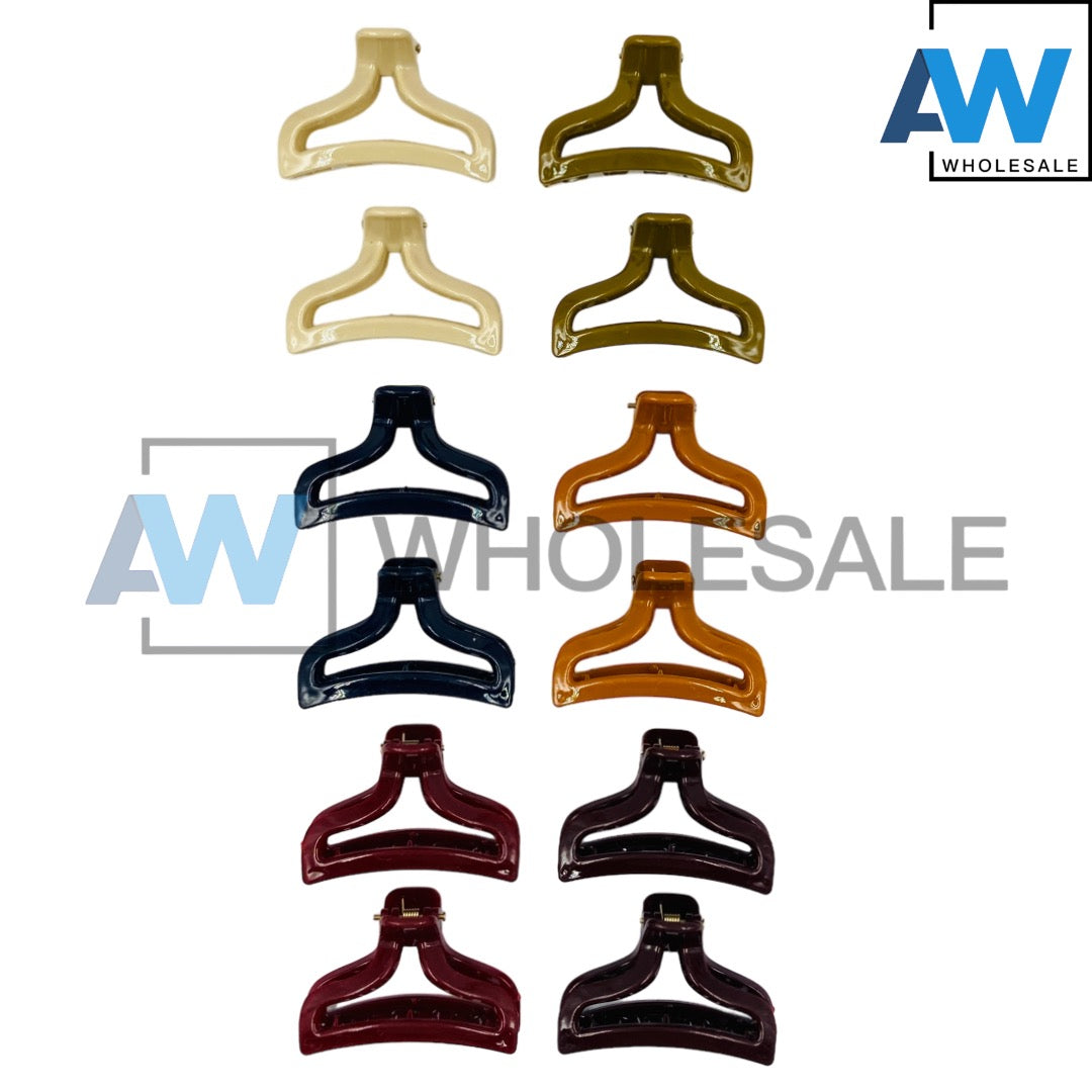 AB-284 (12 pcs) Glossy 6 cm Hair Clamps