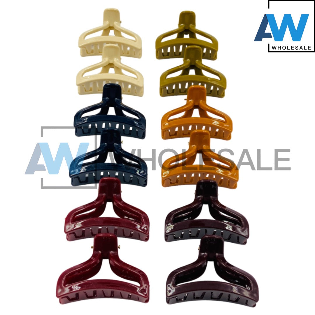 AB-284 (12 pcs) Glossy 6 cm Hair Clamps