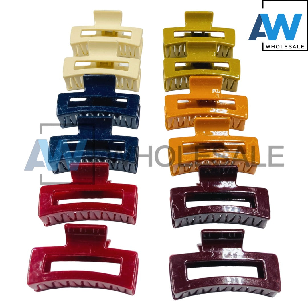 AB-457C (12 pcs) Glossy 7 cm Hair Clamps