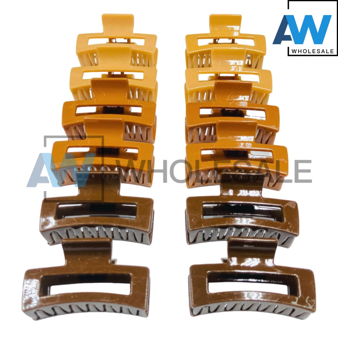 AB-457C (12 pcs) Glossy 7 cm Hair Clamps