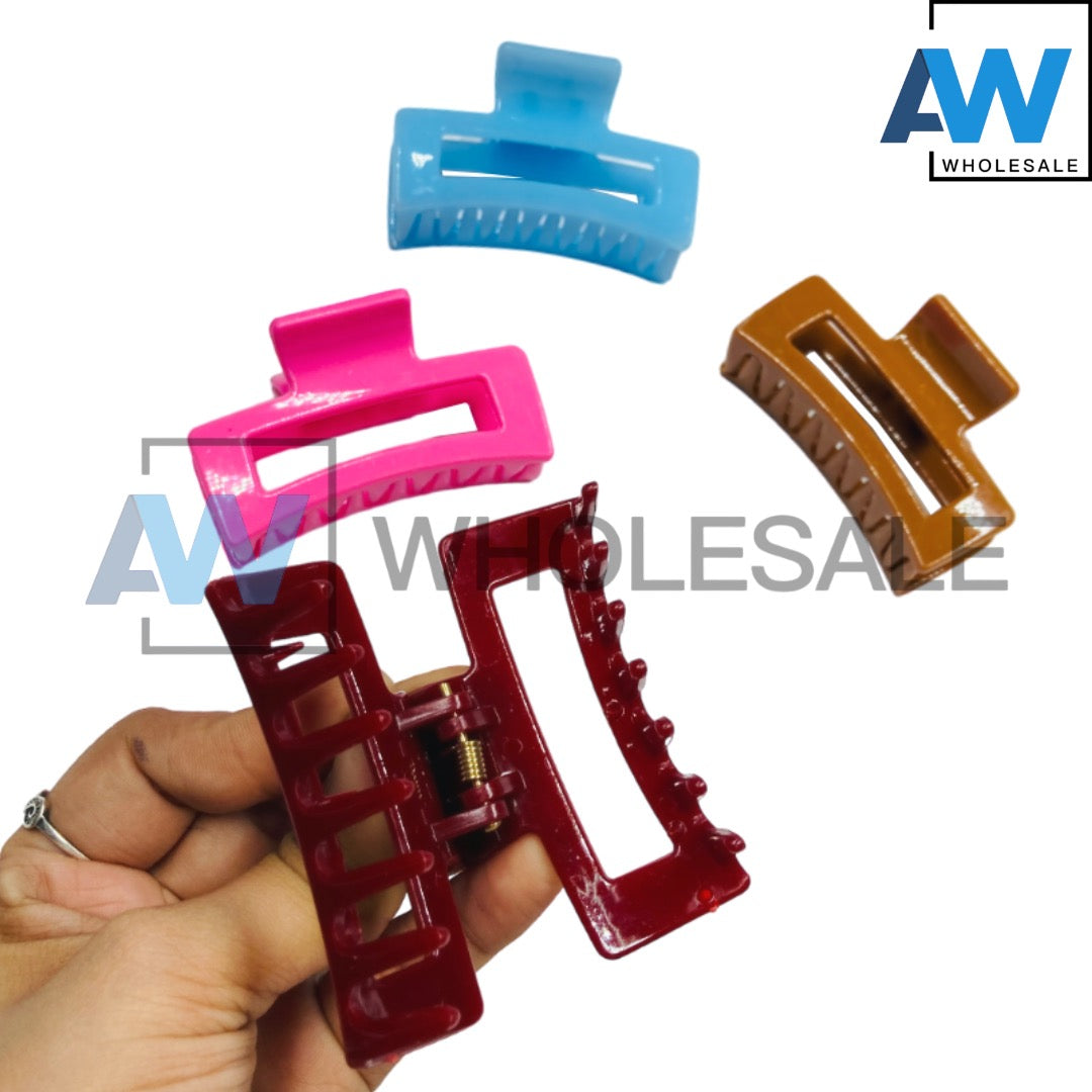 AB-457C (12 pcs) Glossy 7 cm Hair Clamps