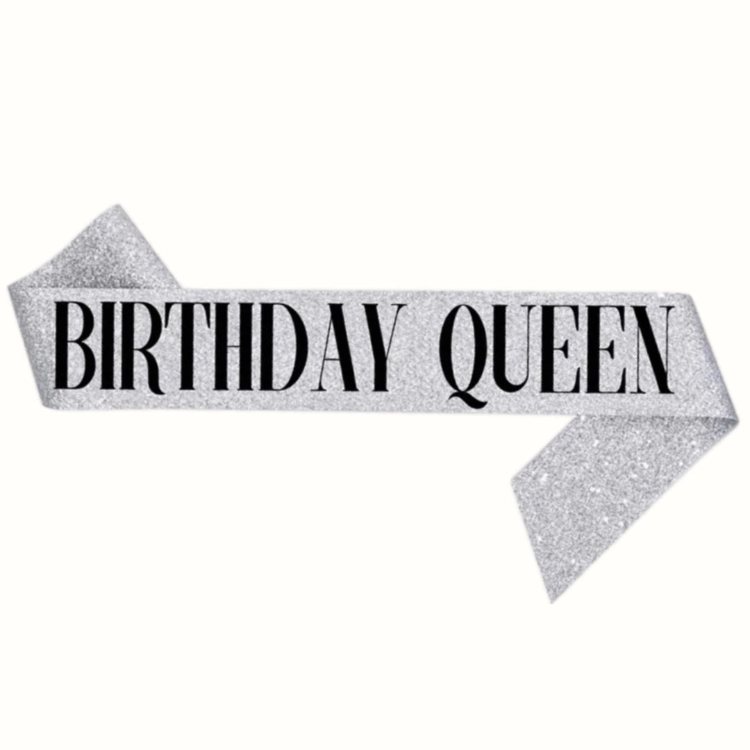 PS-501 (1 pc) Glittered Birthday Queen Sash