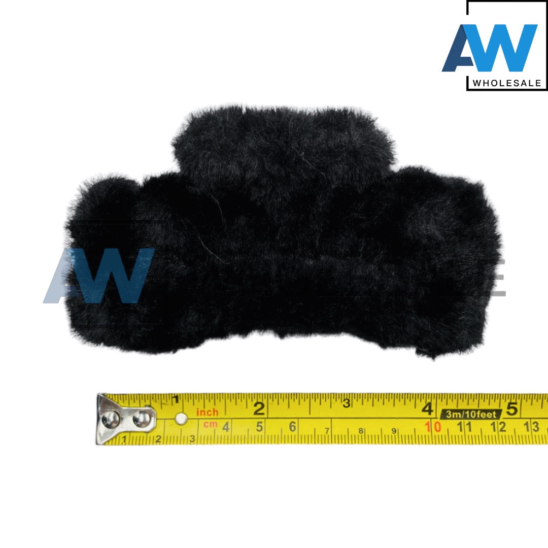 AB-556A (12 pcs) Faux Fur 11 cm Hair Clamps