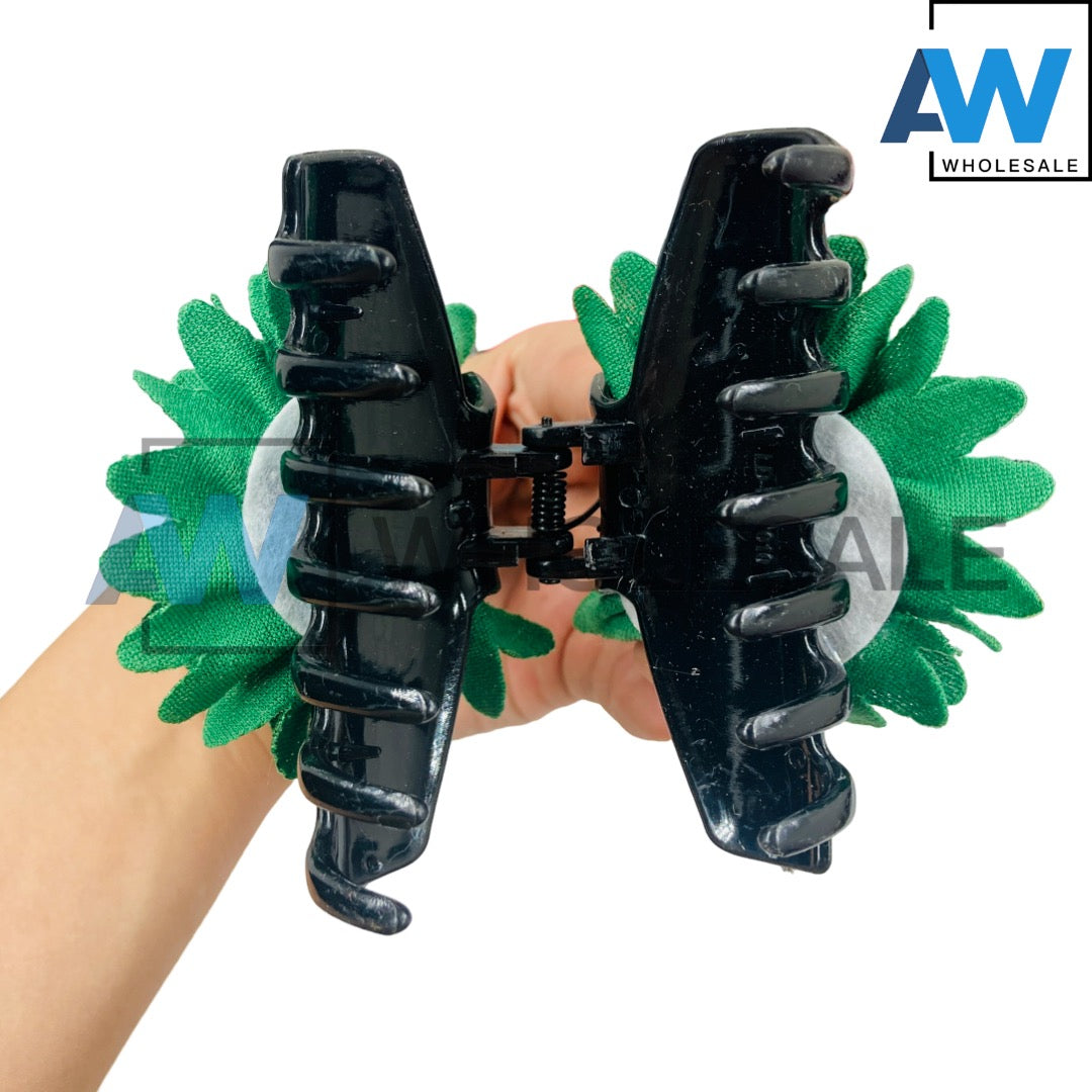AB-727 (12 pcs) Flower 7 cm Hair Clamps