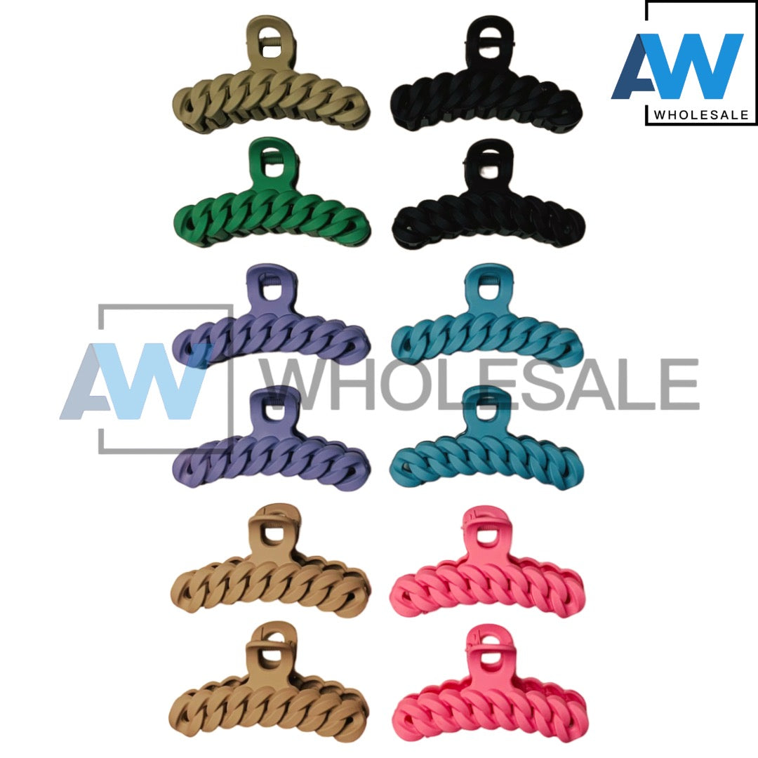 AB-780 (12 pcs) Matte 11 cm Hair Clamps