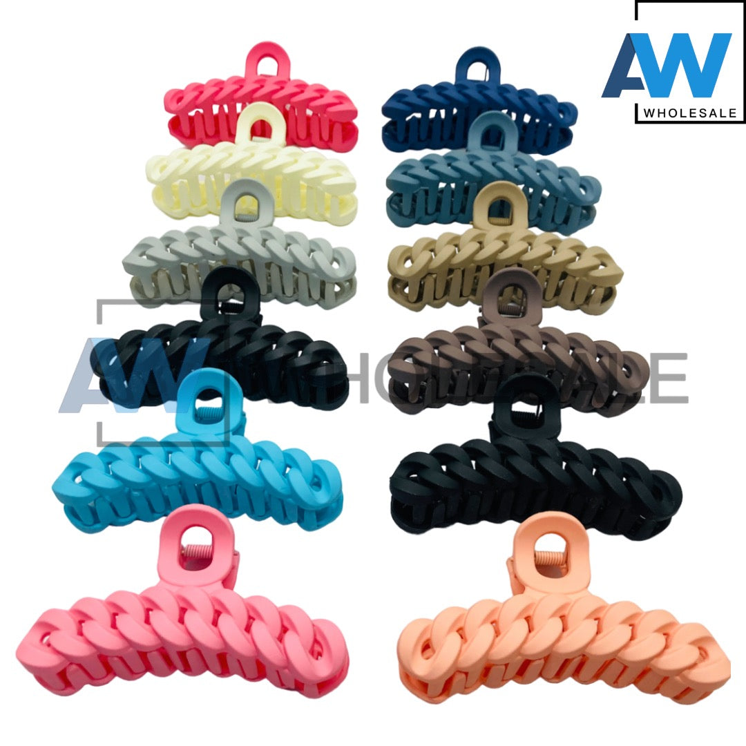 AB-780 (12 pcs) Matte 11 cm Hair Clamps