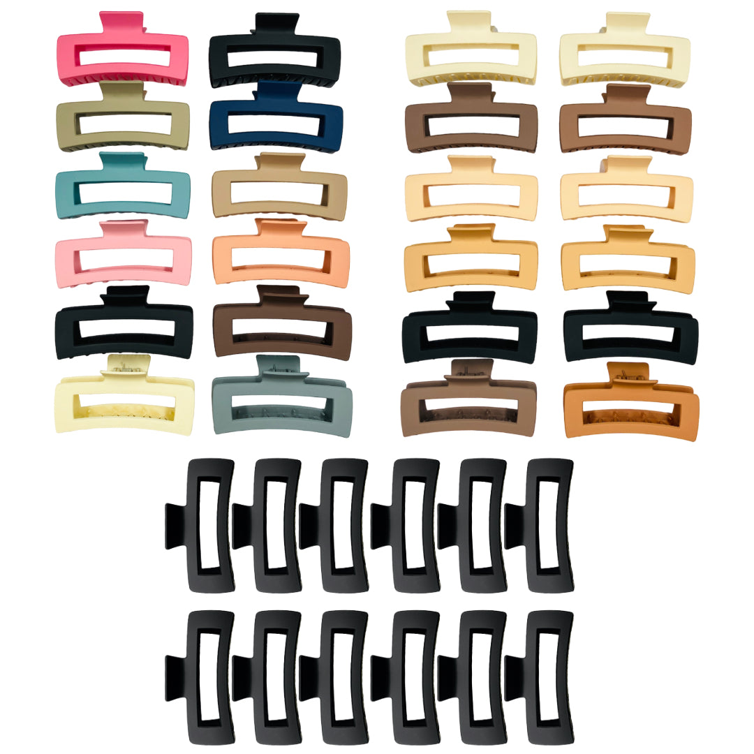 AB-806 (12 pcs) Matte 13 cm Hair Clamps