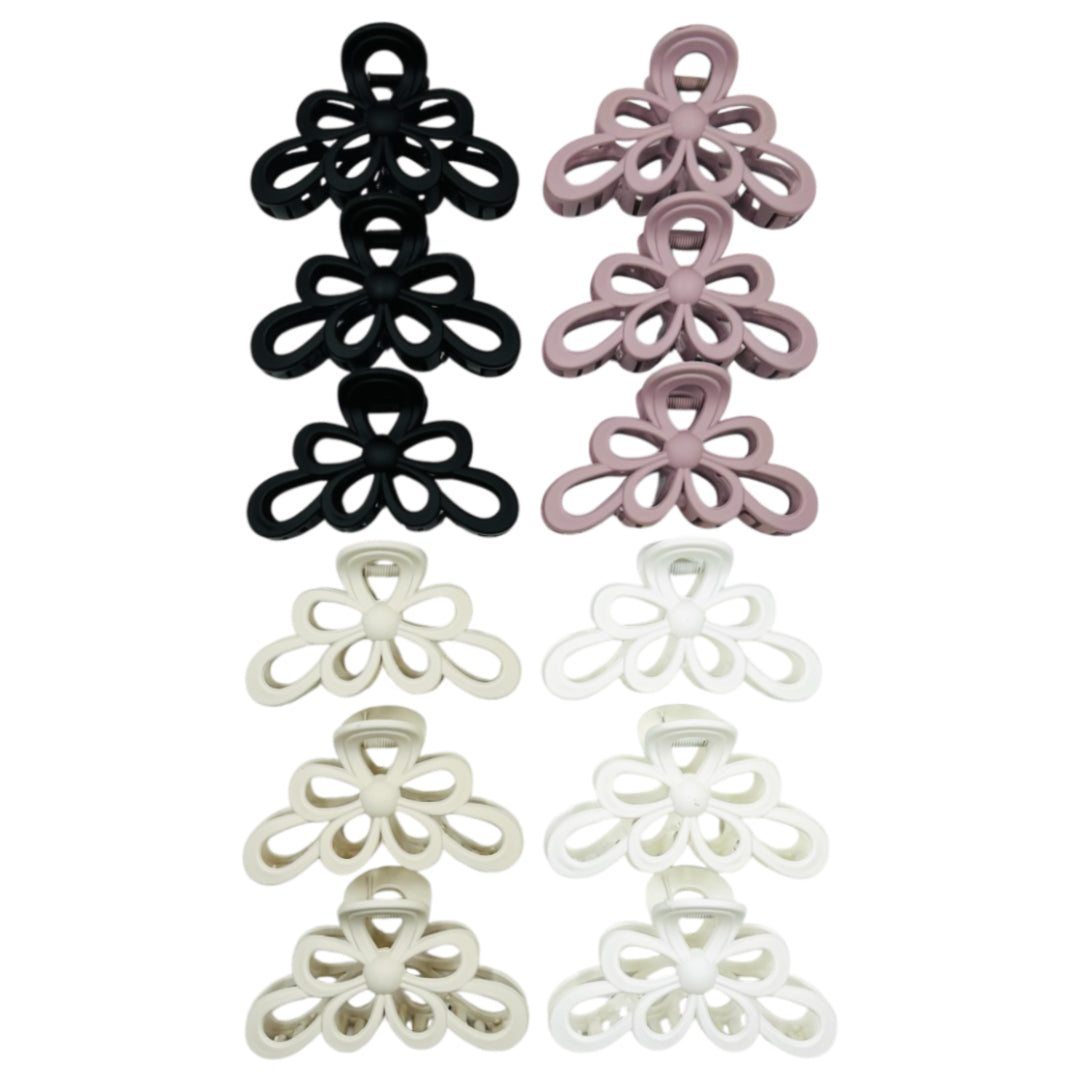 AB-834 (12 pcs) Matte 11 cm Hair Clamps