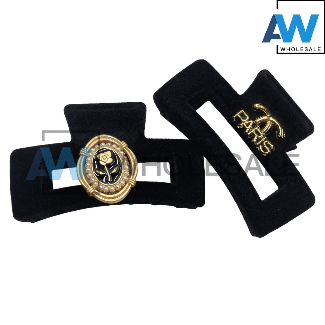 AB-861 (12 pcs) Textured 9 cm Hair Clamps
