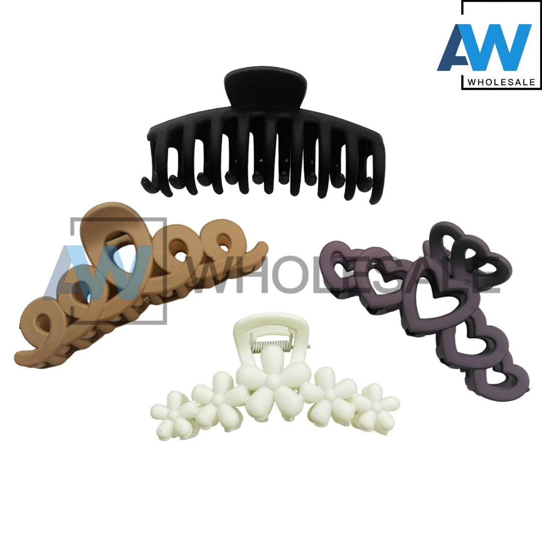 AB-876 (12 pcs) Matte 10 cm Hair Clamps