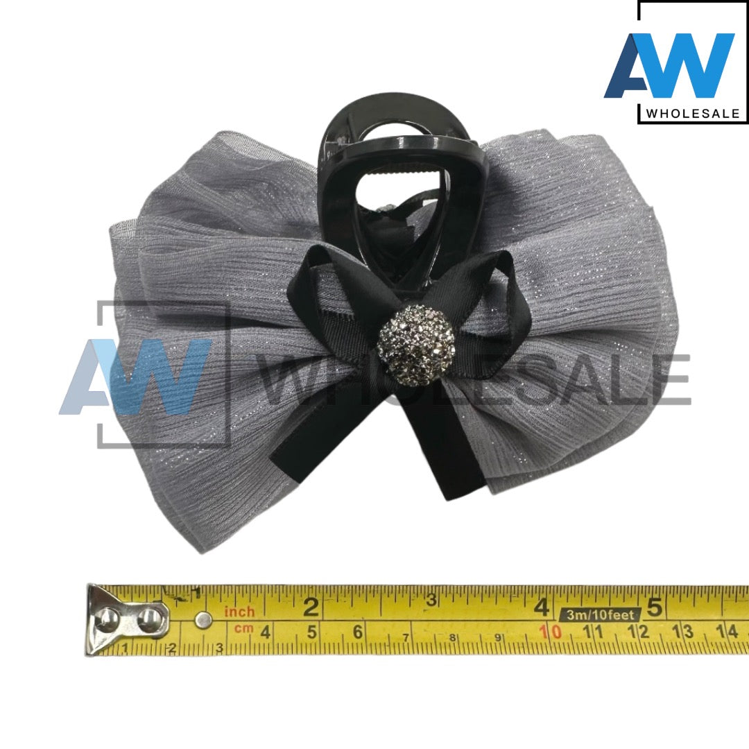 AB-892 (12 pcs) Fabric 13 cm Hair Clamps