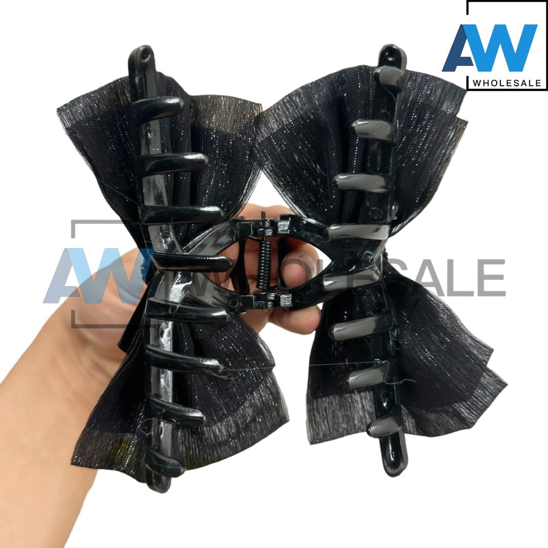 AB-892 (12 pcs) Fabric 13 cm Hair Clamps